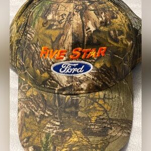 Realtree Men’s Ford Camo Trucker Hat – Adjustable Velcro Strap NWOT